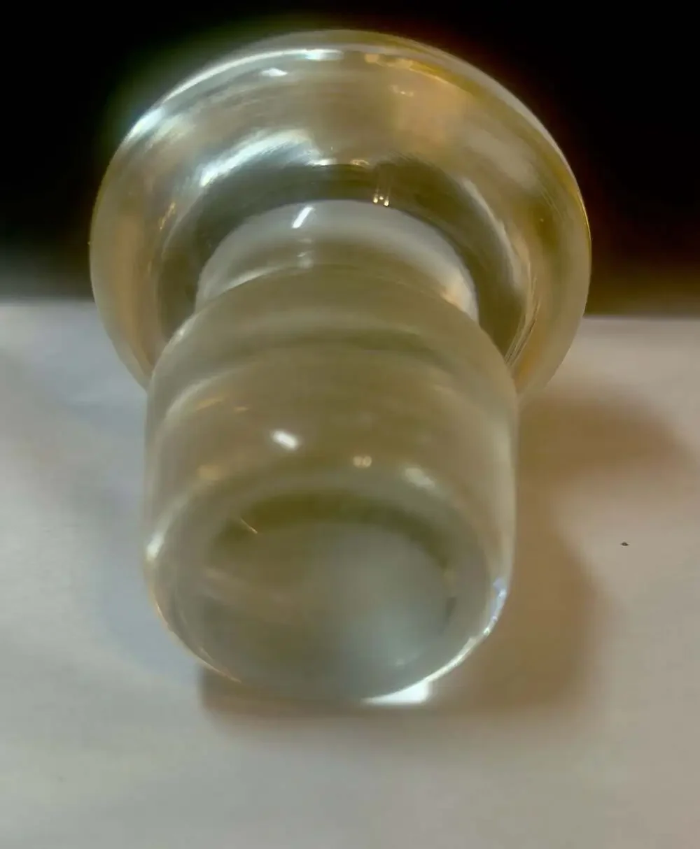 Vintage Clear Heavy Crystal Glass Round Top Decanter Stopper